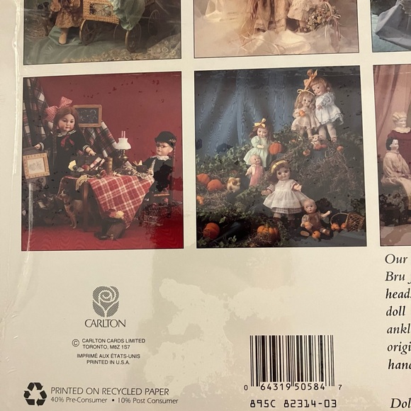 Vintage Sealed 1994 Calendar Antique Dolls from Carlton Cards - Collector's Item - Picture 5 of 6